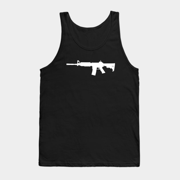 M4 White Tank Top by GreenGuyTeesStore